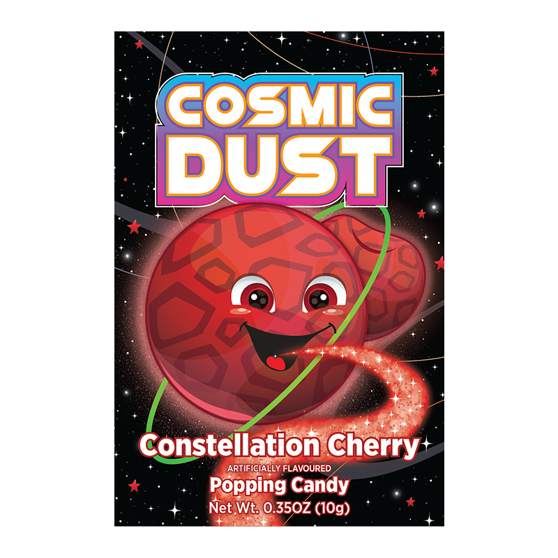 Cosmic Dust - Constellation Cherry Popping Candy 10 Gram 32 Pièces