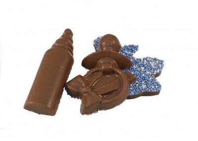 Geboorte Schokolade Figuurtjes Blauw  /- 1 Kilo 70-75 Stück