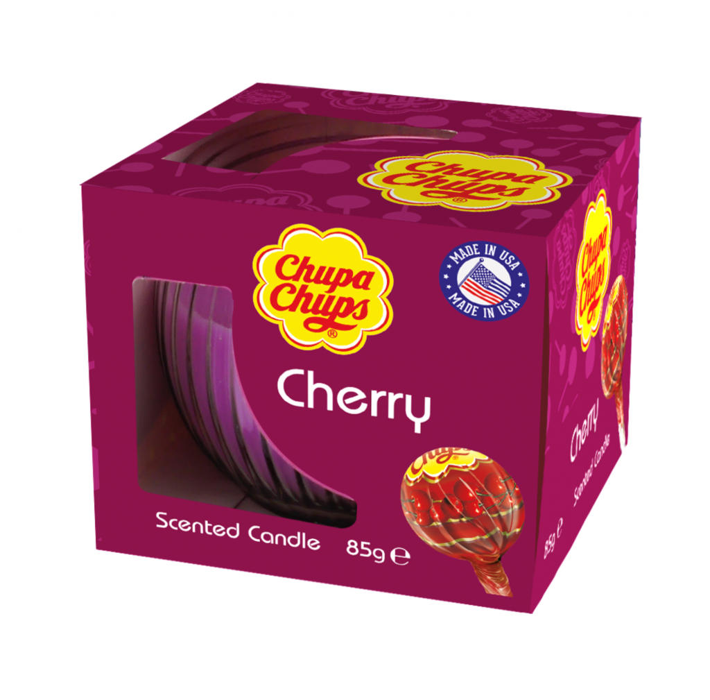 Chupa Chups - Bougie parfumée à la cerise 85 grammes