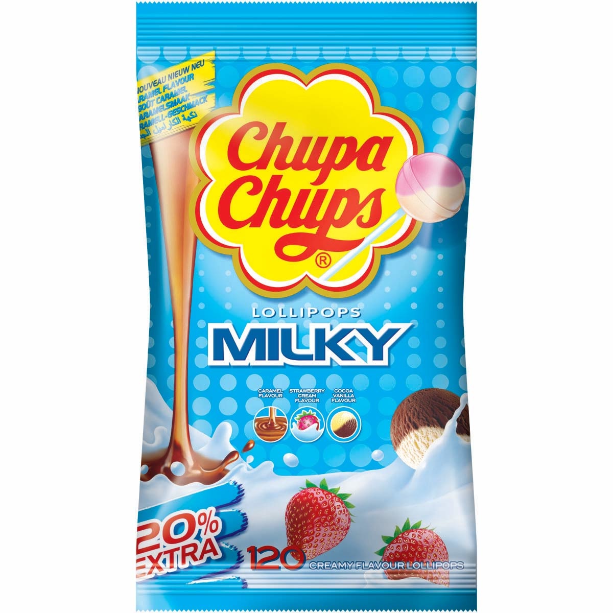 Chupa Chups - Milky 100 Stück + 20 Stück Extra
