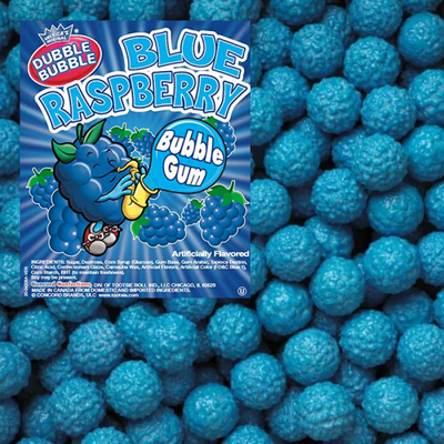 Dubble Bubble - Blaue Himbeer-Kaugummis 200 Gramm