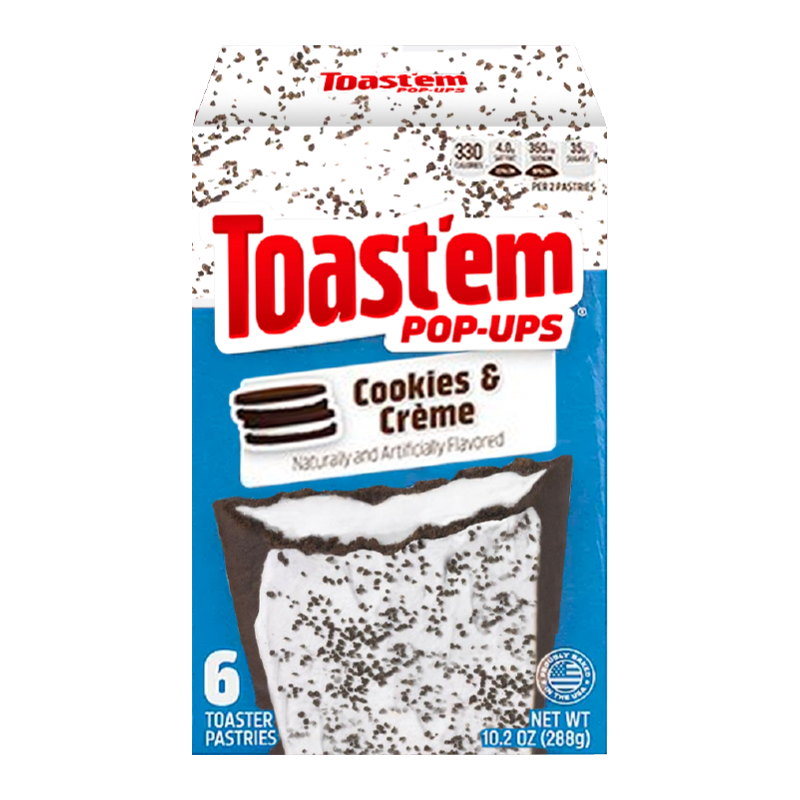 Toast'em POP-UPS - Frosted Cookies & Crème Toaster Pastries 288 Gram