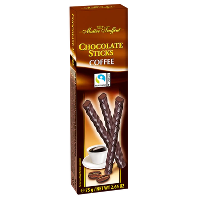Maitre Truffout - Schokoladen Sticks Kaffee 75 Gramm