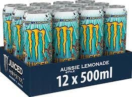 Monster Energy - Juiced Aussie Lemonade 500ml 12 Canettes