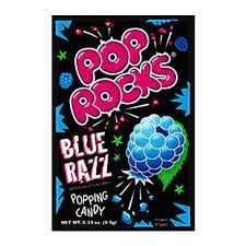 Pop Rocks - Blaue Himbeerbonbons, 9 Gramm