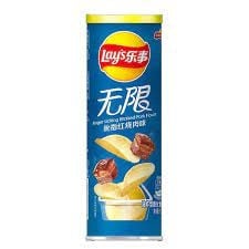 Lays Stax - Geschmortes Schweinefleisch (China) 90 Gramm