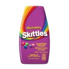 Skittles – Flüssiger Wassersirup mit Wildbeerengeschmack, 48 ml