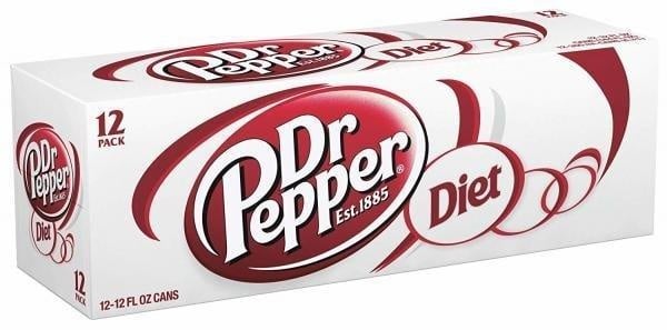 Dr Pepper - Diet 355ml 12 Canettes