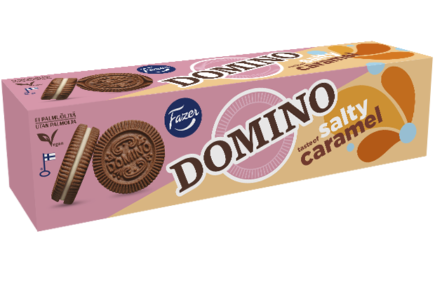 Fazer - Domino Salted Karamel Sandwich Biscuit 175 Gram