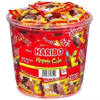 Haribo - Silo Verpakte Cola Flesjes 10 Gram 100 Stück