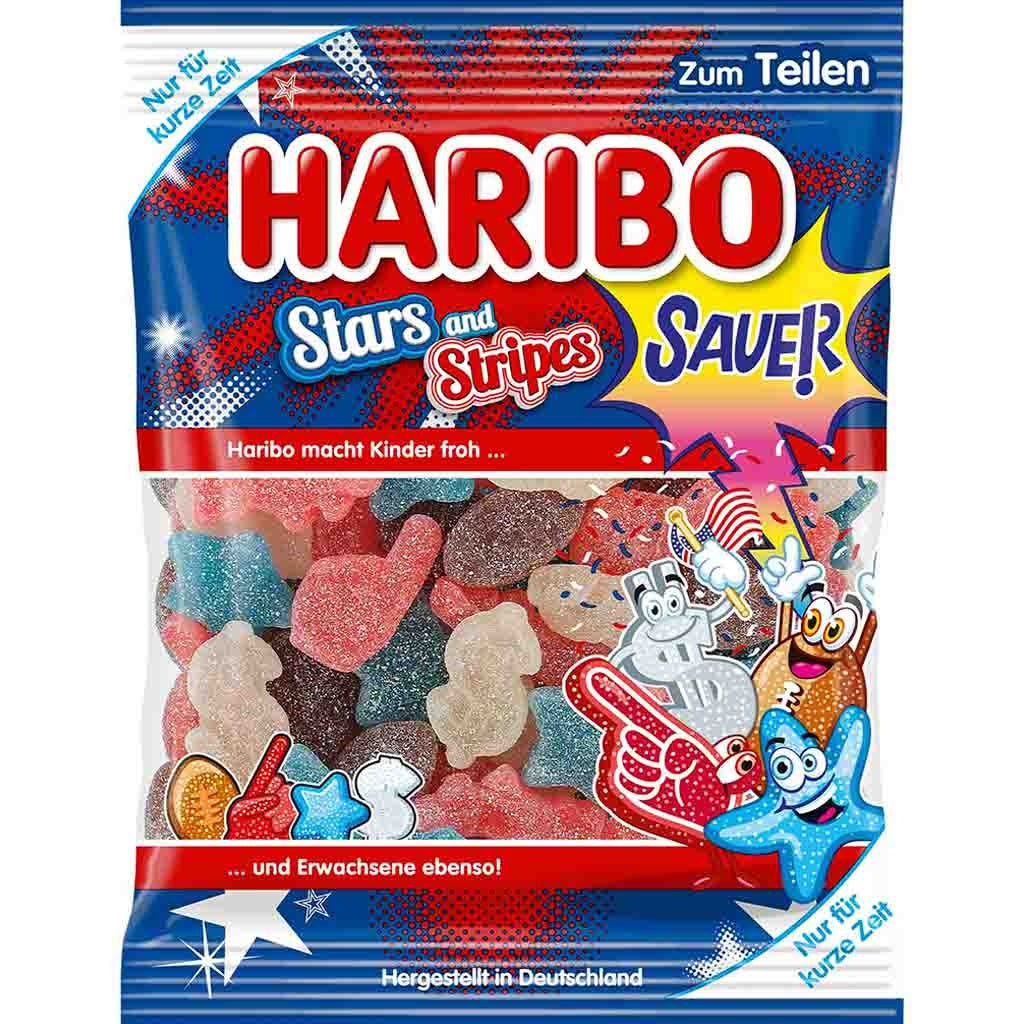 Haribo - Stars and Stripes Sauer 175 Gramm