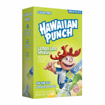 Hawaiian Punch - Getränkemix Zitronen-Limetten-Splash zum Mitnehmen, 24,6 Gramm