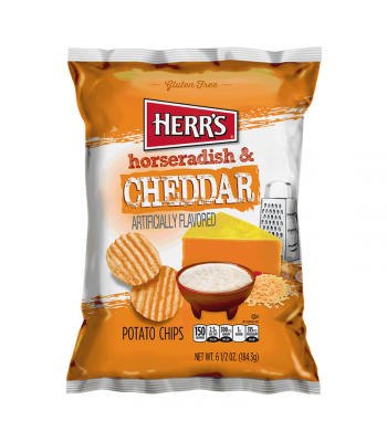 Herr's - Chips de pommes de terre au cheddar et au raifort 184,3 grammes