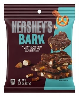 Hershey's - Schokoladenrinde mit Mandeln und gesalzenen Brezeln, 87 Gramm