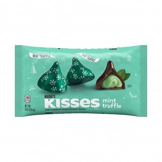 Hershey's - Dunkle Schokoladenküsse mit Minztrüffel 255 Gramm