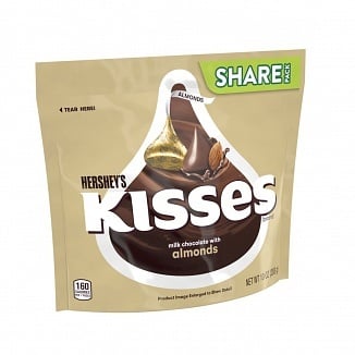 Hershey's - Kisses Milchschokolade mit Mandeln, Familienpackung, 283 Gramm