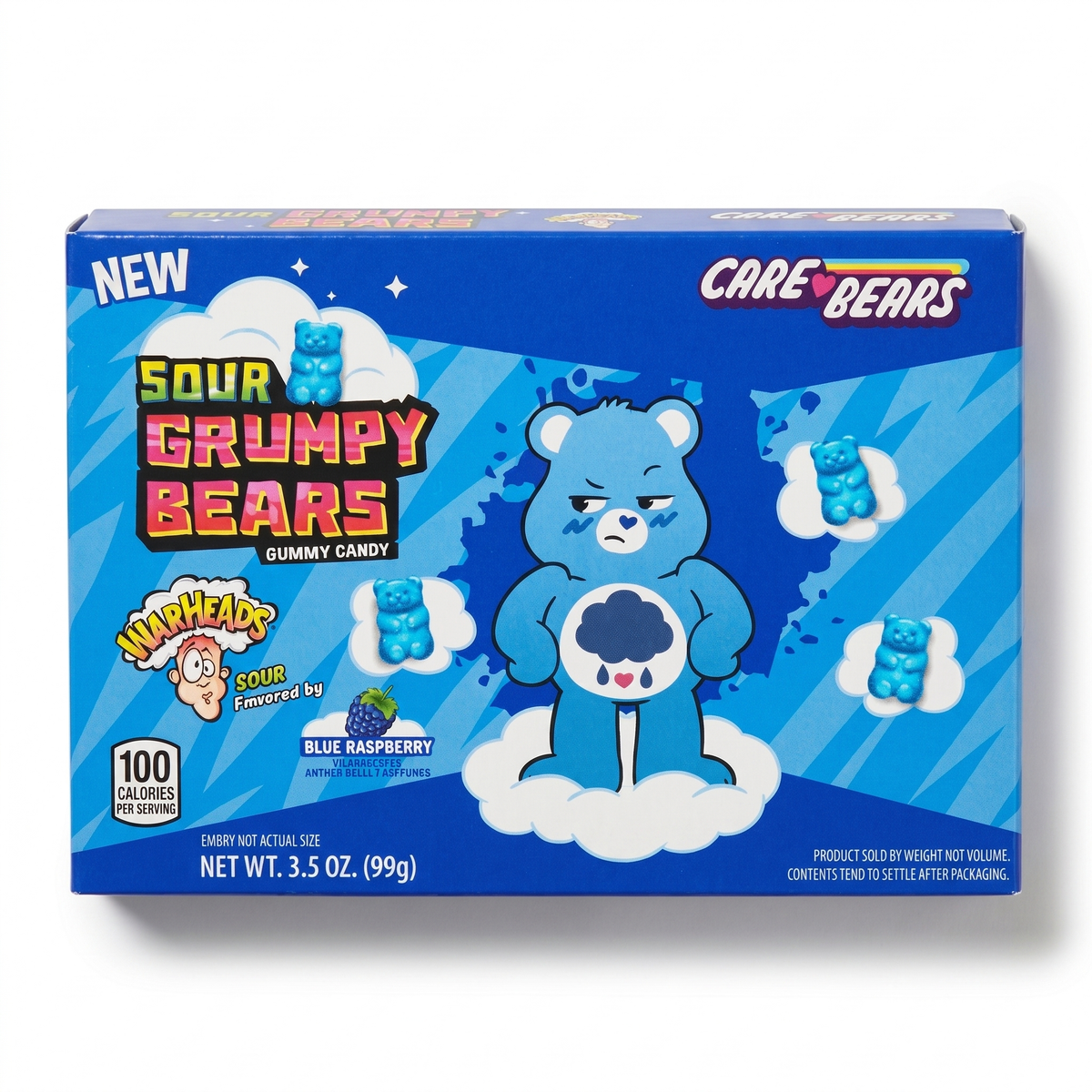 Warheads Care Bears Sour Grumpy Bears 99 Gram