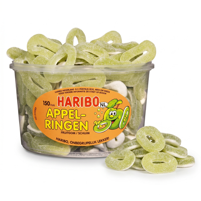 [DEAL] Haribo Silo Zure Appelringen 150 Stuks 1200 Gram