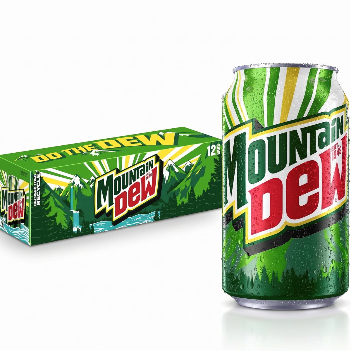 Mountain Dew - Original 355ml 12 Blikjes ***THT 06-04-2026***
