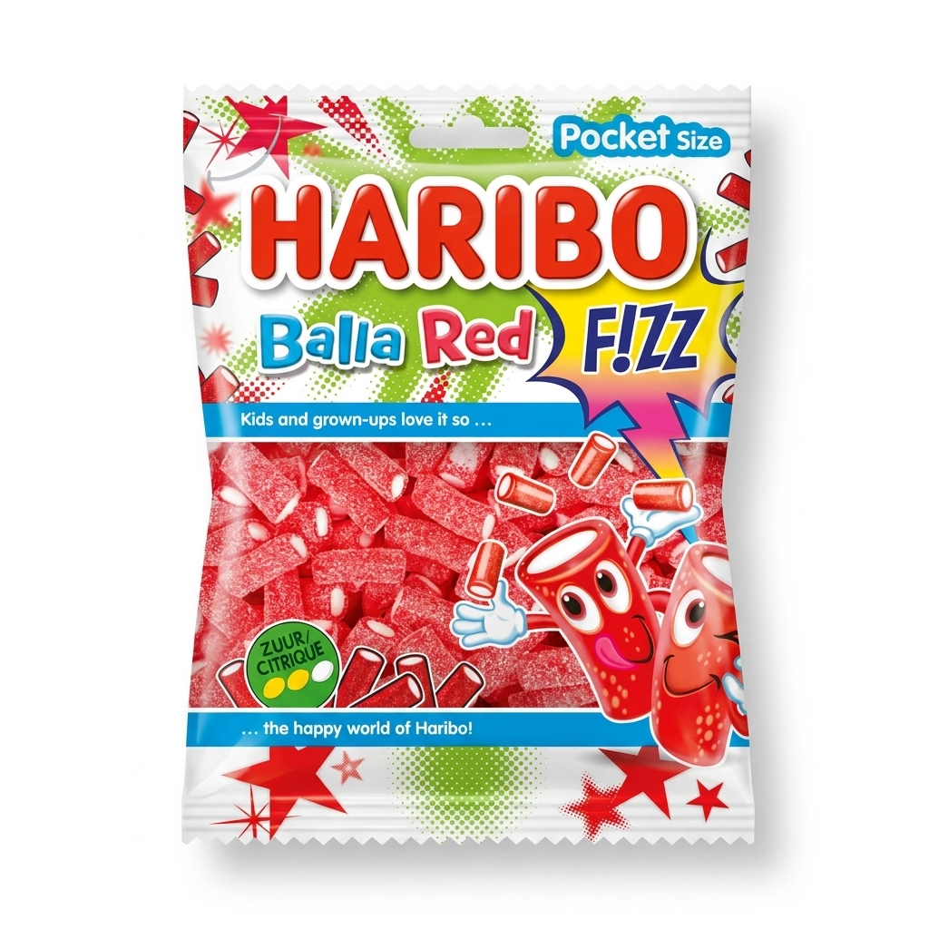 Haribo - Balla Red Fizz 70 Gram