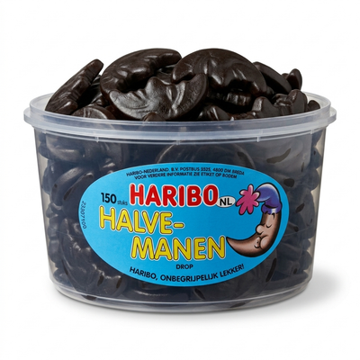 [DEAL] Haribo Silo Halve Drop Manen 150 Stuks 1350 Gram