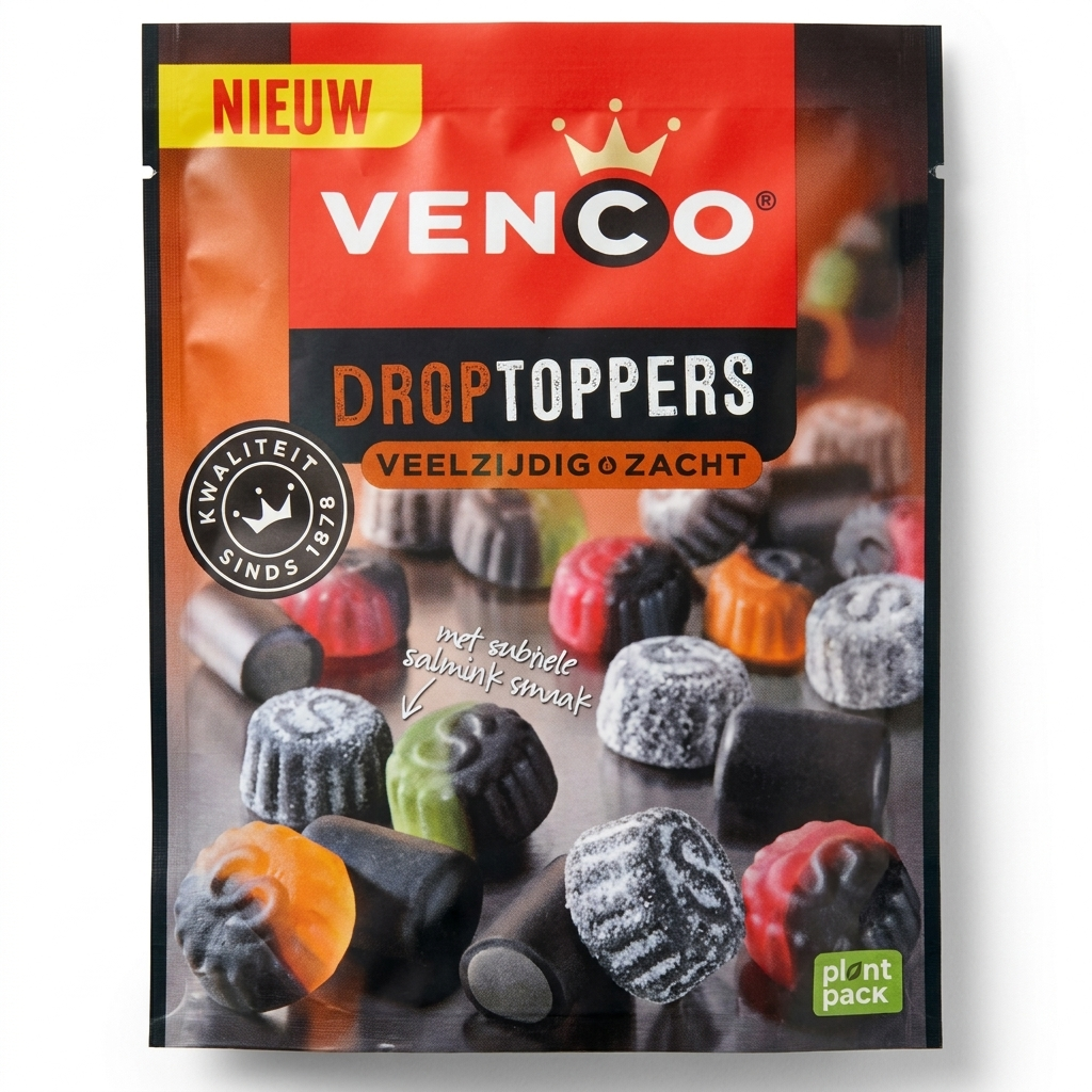 Venco - Réglissetoppers Veelzijdig Zacht 225 Gram