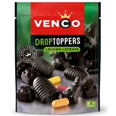 Venco - Lakritztoppers Lekker Stevig 225 Gram