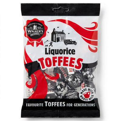 Caramel à la réglisse Walkers 150 g.