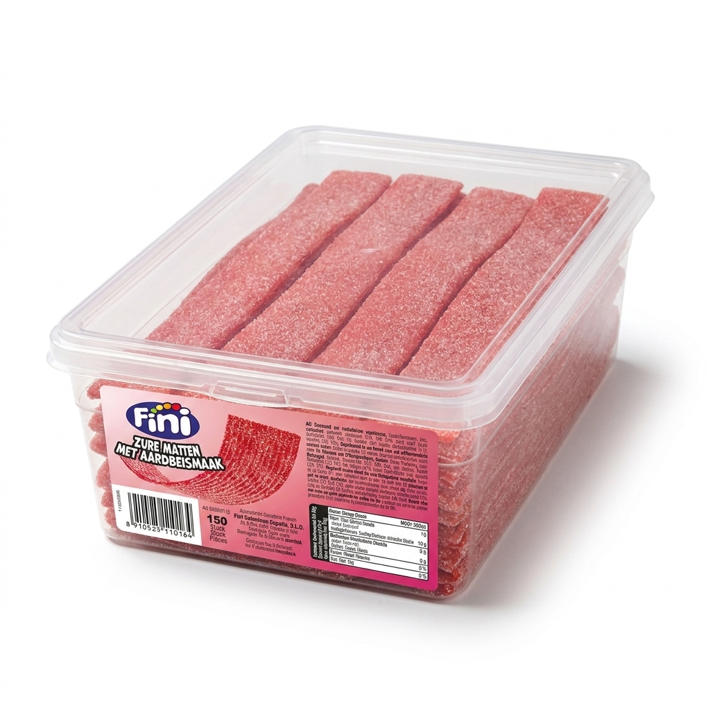 Fini - Zure Aardbeimatten 150 Stuks