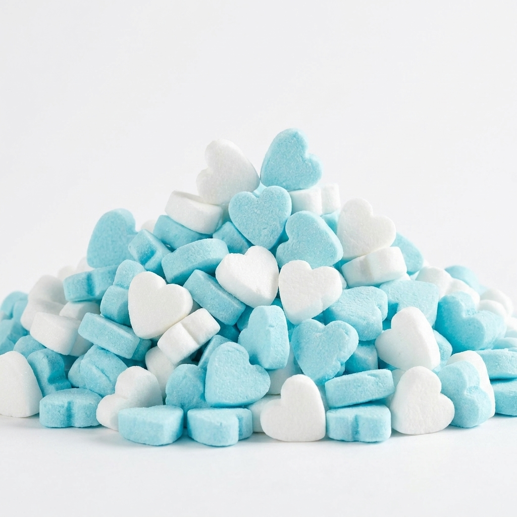 Fortuin - Wit Blauwe Pepermunt Hartjes 1 Kilo