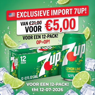 7UP - Lemon lime 355ml 12 Blikjes ***THT 12-07-2026***