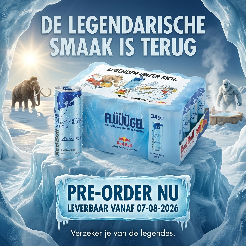 Red Bull - Glacier Edition Gletschereis-Himbeere 250ml 24 Blikjes ***PRE-ORDER***