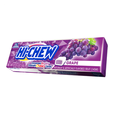 Hi-Chew - Bonbons à mâcher aux fruits, raisin, 50 grammes