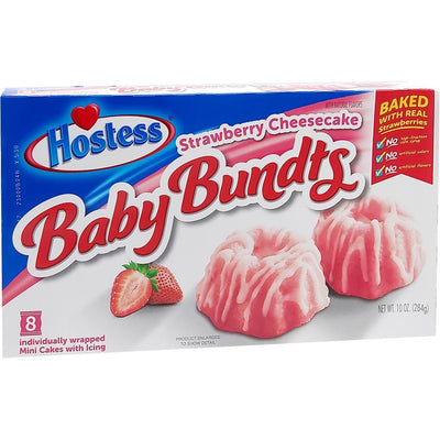 Hostess - Baby Bundts Erdbeer-Käsekuchen 8er-Packung 284 Gramm