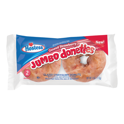 Hostess - Glasierte Erdbeer-Jumbo-Donuts 113 Gramm