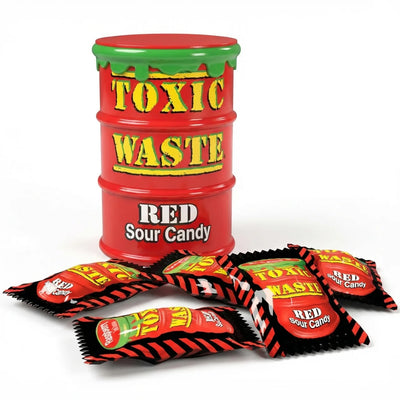 Toxic Waste Rote Saure Bonbons Trommel 42 Gramm (Halal)