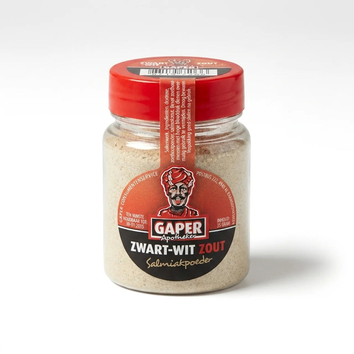 Gaper Zwart Wit Zout Salmiakpoeder 30 Gram