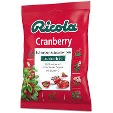 Ricola - Cranberry Schweizer 75 Gramm (zuckerfrei)