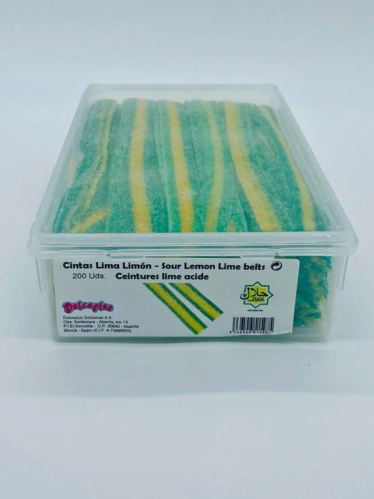 Dulceplus - Sour Lime Belts Bulk 1600 Gram - Copy