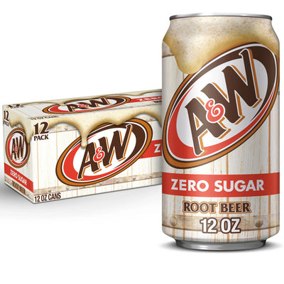 A&W - Zero Root Beer 355ml 12 Canettes ***THT 25-12-2025***
