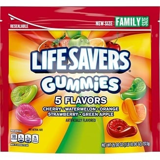 Lifesavers - Bonbons gélifiés 5 saveurs, format familial 737 grammes