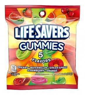 Bonbons gélifiés Lifesavers - 5 saveurs - 91 grammes