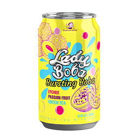 Madam Hong – Passionsfrucht-Litschi-Bubble-Tea 330 ml