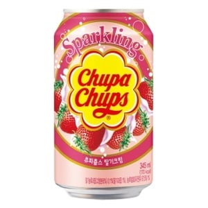 Chupa Chups - Sprudelndes Erdbeergetränk 345ml (Import aus Korea)