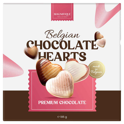 Magnifique Delistro - Belgian Chocolate Hearts 195 Gram