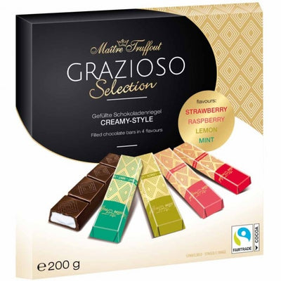 Maitre Truffout - Graziosos gefüllte Schokoladenriegel 200 Gramm