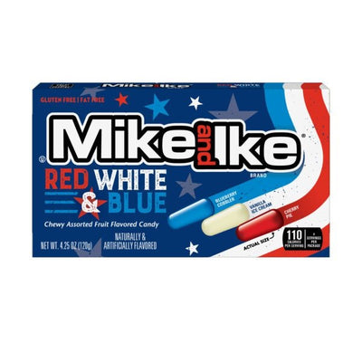 Mike & Ike - Rot, Weiß & Blau 120 Gramm