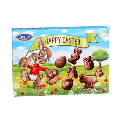 Only - Osterpralinen Milchschokolade Frohe Ostern Figuren 100 Gramm
