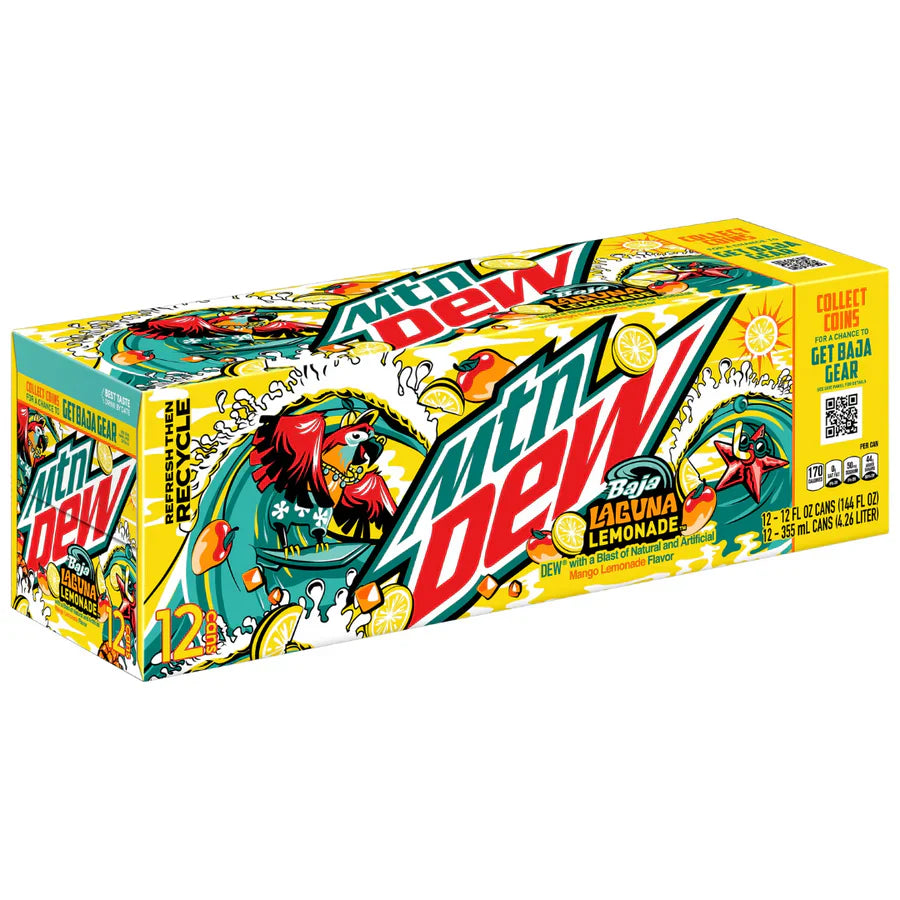 Mountain Dew - Baja Lemonade 355ml 12 Canettes
