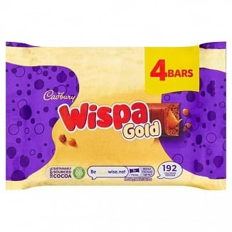 Cadbury - Wispa Gold, paquet de 4, 94 grammes